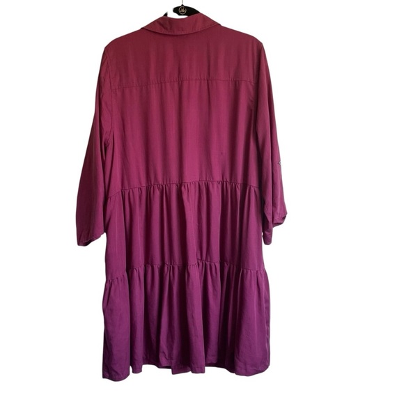 Nurture Purple Button-Down Tiered Dress Babydoll Size 1X NWT - Picture 7 of 11